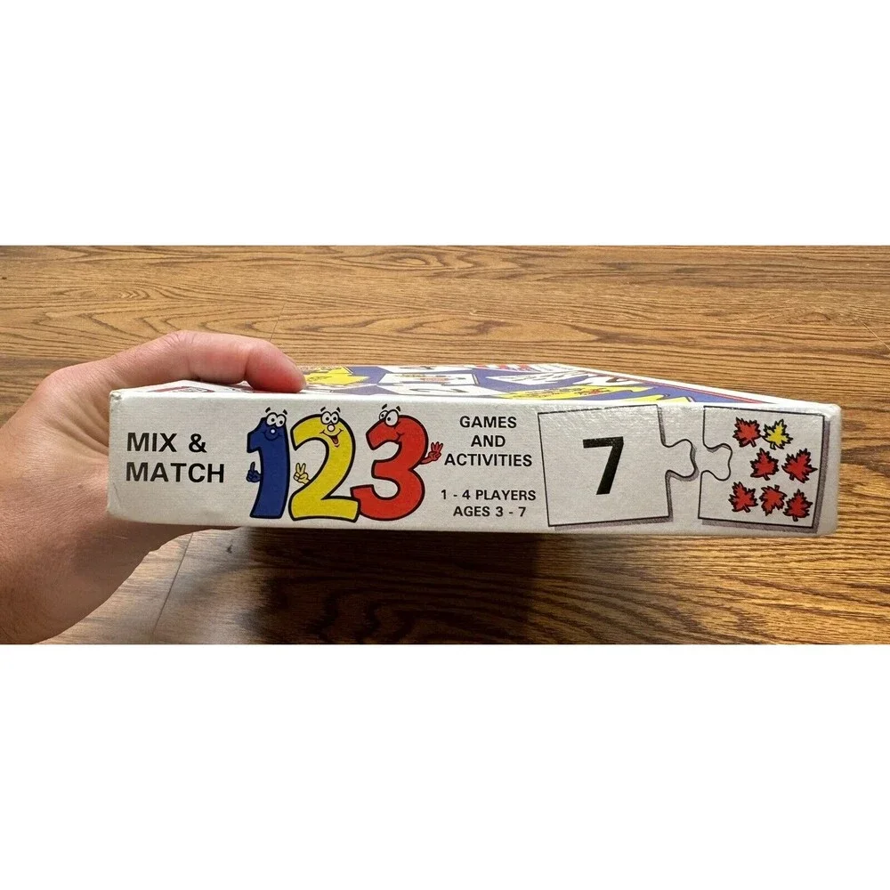 Vtg Mix & Match 123 ages 3-7‎ - Three Self Correcting game Numbers -COMPLETE
